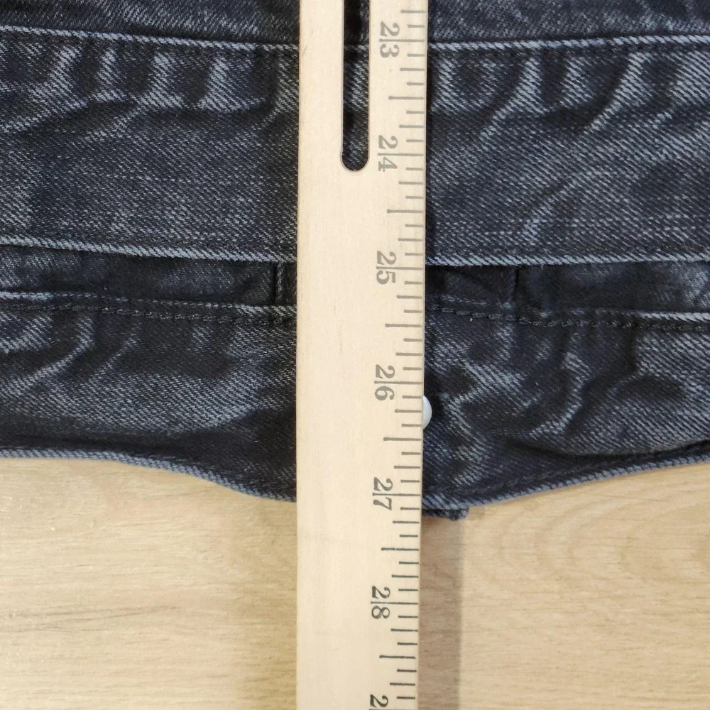 Levis Jacket Mens XL Black Denim Trucker Button Front Casual Classic